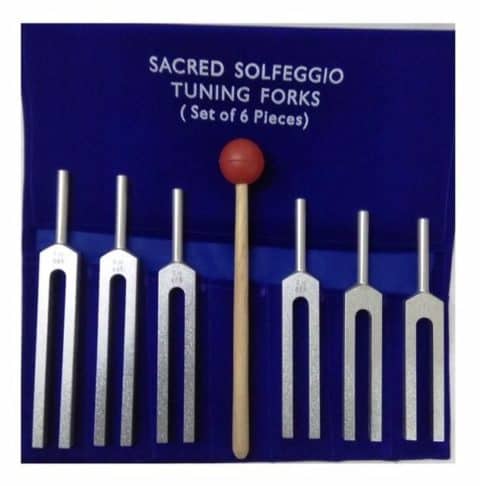 6 Piece Sacred Solfeggio Tuning Fork Set - Jill's Wings of Light